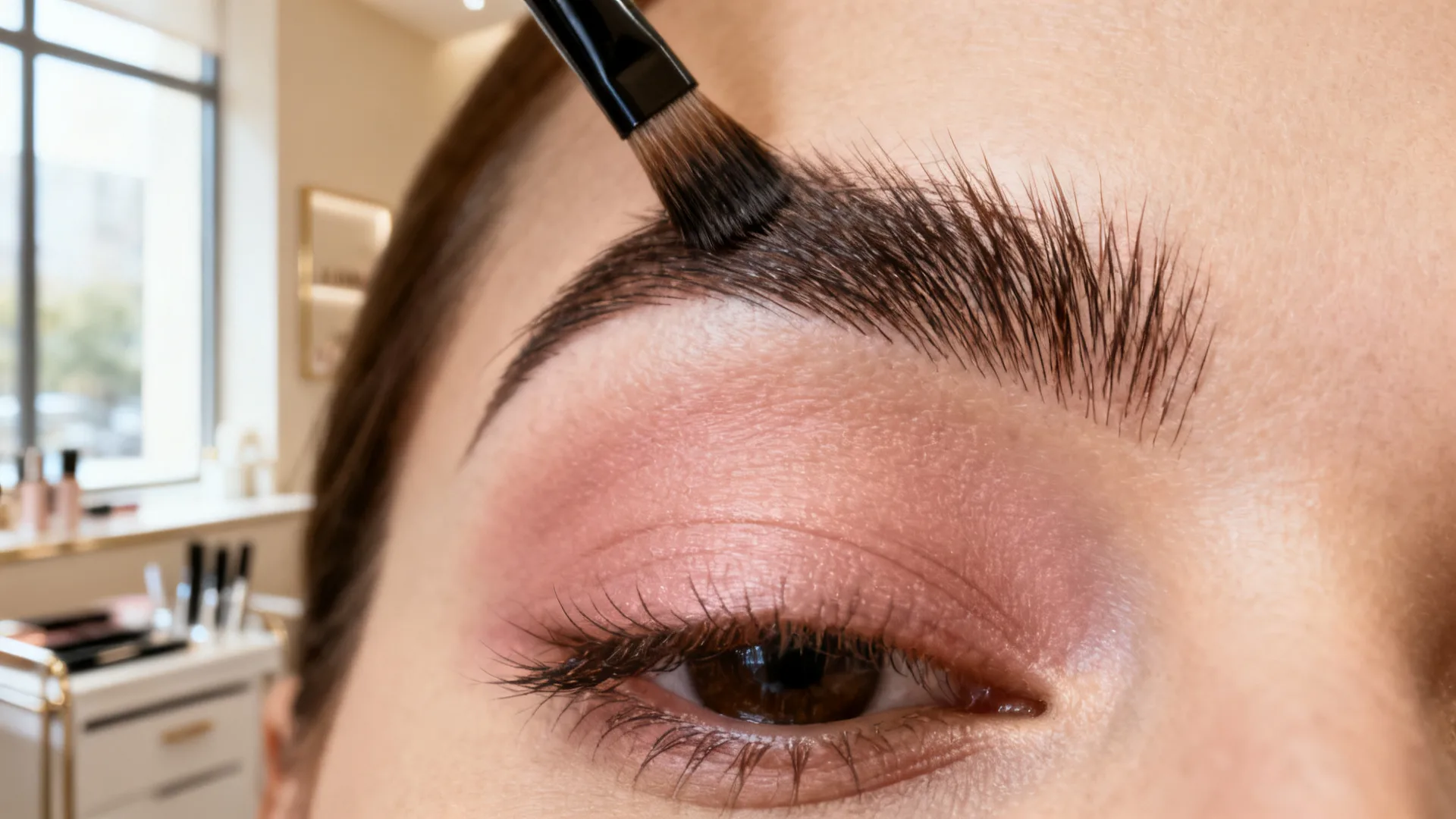 brow lamination in progress