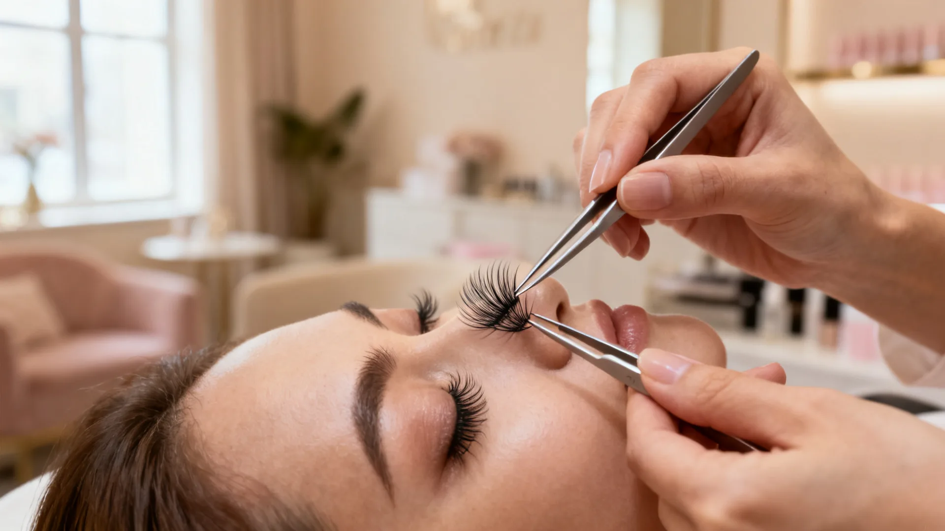 volume lash fan placement