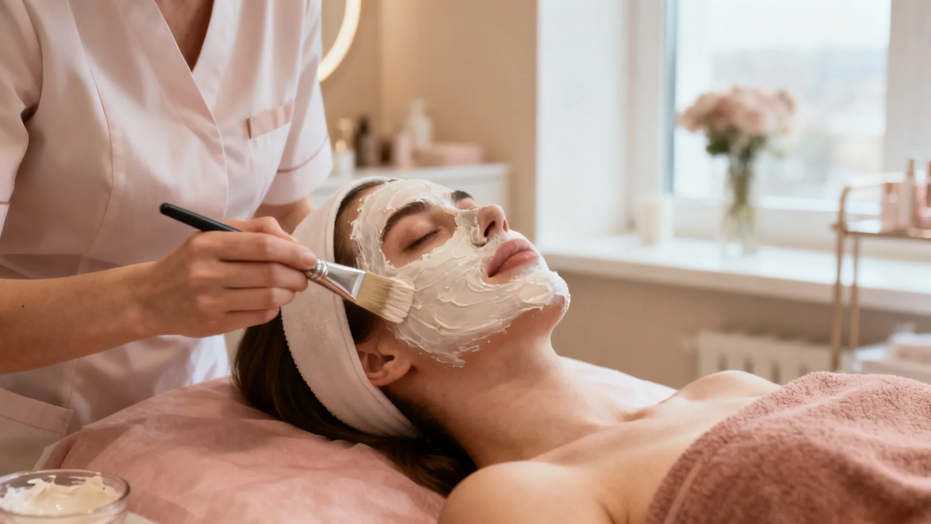 facial mask application